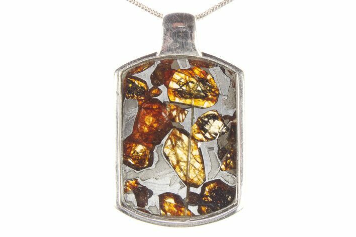 Sericho Pallasite Dog Tag Meteorite Pendant - Kenya #297717